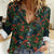 New Zealand Christmas Women Casual Shirt Romantic Tui Birds on Pohutukawa - Cobalt - Polynesian Pride