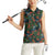 New Zealand Christmas Women Sleeveless Polo Shirt Romantic Tui Birds on Pohutukawa - Cobalt - Polynesian Pride