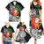 Polynesian Family Matching Summer Maxi Dress and Hawaiian Shirt Tropical Santa - Plumeria Black Vintage
