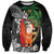 Polynesian Sweatshirt Tropical Santa - Plumeria Black Vintage