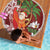 Polynesian Beach Blanket Tropical Santa - Plumeria Red Vintage