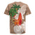 Polynesian Rugby Jersey Tropical Santa - Plumeria Beige Vintage