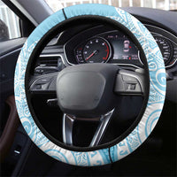 Polynesian Steering Wheel Cover Tropical Santa - Plumeria Turquoise Vintage LT7 - Polynesian Pride