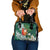 Polynesian Shoulder Handbag Tropical Santa - Plumeria Green Vintage