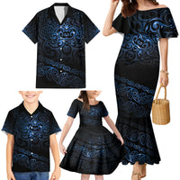 New Zealand Matariki Family Matching Mermaid Dress and Hawaiian Shirt Cosmic Style LT7 - Polynesian Pride