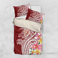 Aloha Hawaii Island Personalized Bedding Set Crimson Dreamy Turtle