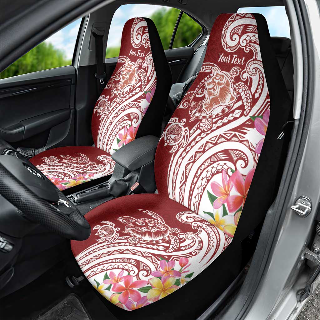 Aloha Hawaii Island Personalized Car Seat Cover Crimson Dreamy Turtle