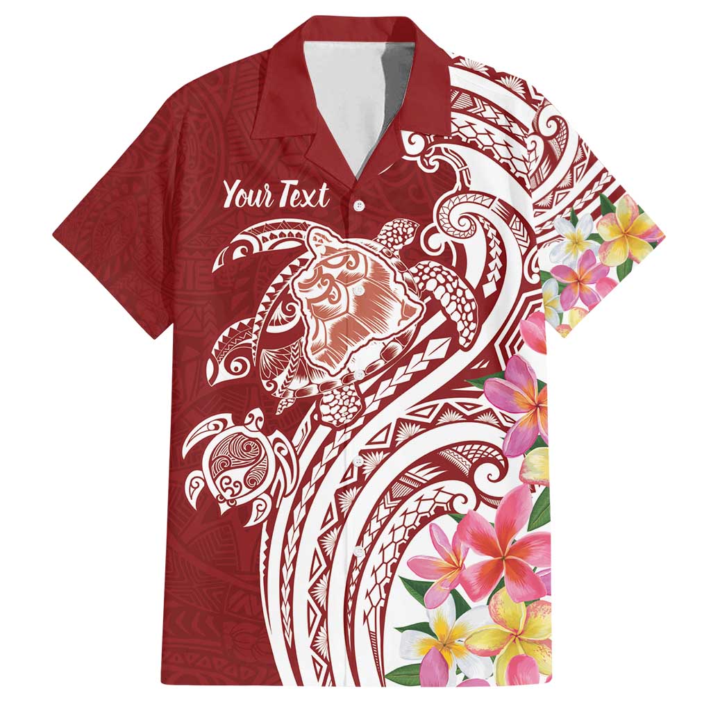 Aloha Hawaii Island Personalized Family Matching Long Sleeve Bodycon Dress and Hawaiian Shirt Crimson Dreamy Turtle