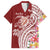 Aloha Hawaii Island Personalized Family Matching Long Sleeve Bodycon Dress and Hawaiian Shirt Crimson Dreamy Turtle
