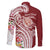 Aloha Hawaii Island Personalized Family Matching Long Sleeve Bodycon Dress and Hawaiian Shirt Crimson Dreamy Turtle