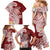 Aloha Hawaii Island Personalized Family Matching Mermaid Dress and Hawaiian Shirt Crimson Dreamy Turtle