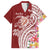 Aloha Hawaii Island Personalized Family Matching Short Sleeve Bodycon Dress and Hawaiian Shirt Crimson Dreamy Turtle