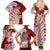 Aloha Hawaii Island Personalized Family Matching Summer Maxi Dress and Hawaiian Shirt Crimson Dreamy Turtle