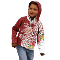 Aloha Hawaii Island Personalized Kid Hoodie Crimson Dreamy Turtle