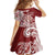 Aloha Hawaii Island Personalized Kid Short Sleeve Dress Crimson Dreamy Turtle