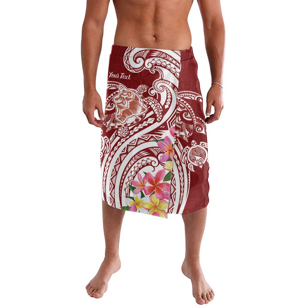 Aloha Hawaii Island Personalized Lavalava Crimson Dreamy Turtle