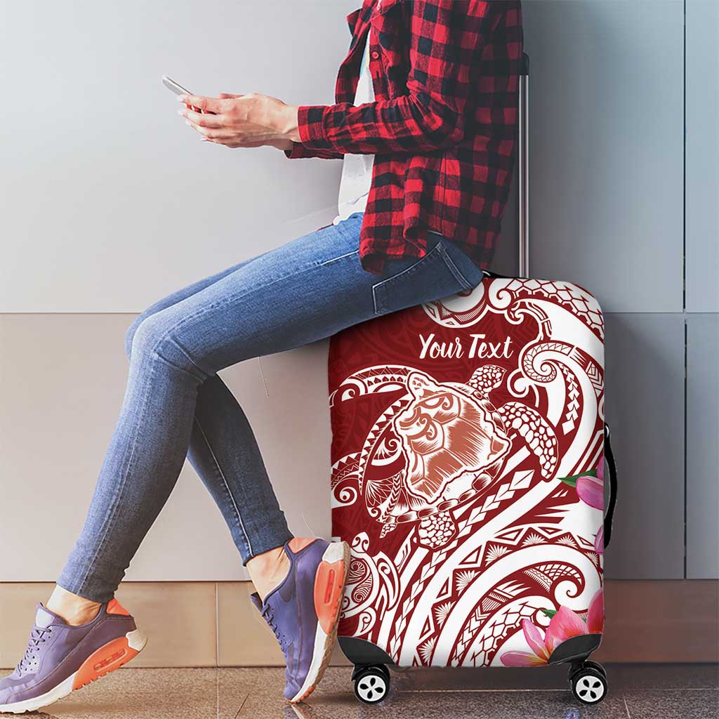 Aloha Hawaii Island Personalized Luggage Cover Crimson Dreamy Turtle