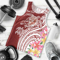 Aloha Hawaii Island Personalized Men Tank Top Crimson Dreamy Turtle