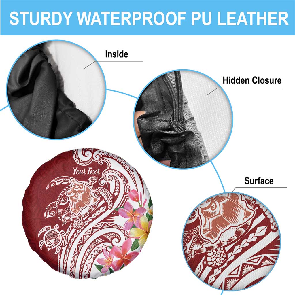 Aloha Hawaii Island Personalized Spare Tire Cover Crimson Dreamy Turtle