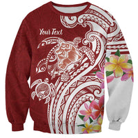 Aloha Hawaii Island Personalized Sweatshirt Crimson Dreamy Turtle
