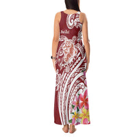 Aloha Hawaii Island Personalized Tank Maxi Dress Crimson Dreamy Turtle