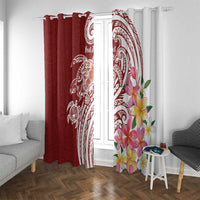 Aloha Hawaii Island Personalized Window Curtain Crimson Dreamy Turtle