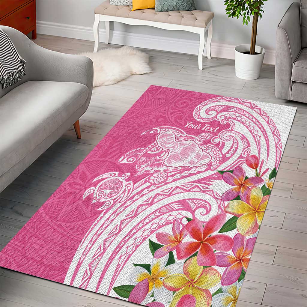 Aloha Maui Island Personalized Area Rug Rose Dreamy Turtle