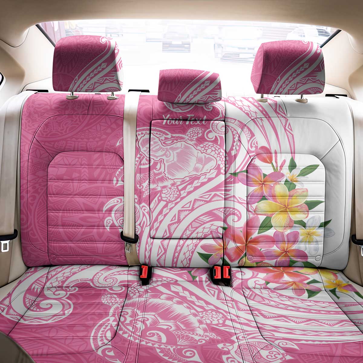 Aloha Maui Island Personalized Back Car Seat Cover Rose Dreamy Turtle
