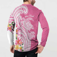 Aloha Maui Island Personalized Button Sweatshirt Rose Dreamy Turtle