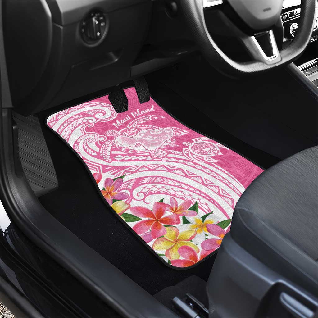 Aloha Maui Island Personalized Car Mats Rose Dreamy Turtle
