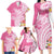 Aloha Maui Island Personalized Family Matching Long Sleeve Bodycon Dress and Hawaiian Shirt Rose Dreamy Turtle