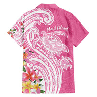 Aloha Maui Island Personalized Family Matching Long Sleeve Bodycon Dress and Hawaiian Shirt Rose Dreamy Turtle