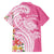 Aloha Maui Island Personalized Family Matching Long Sleeve Bodycon Dress and Hawaiian Shirt Rose Dreamy Turtle