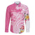 Aloha Maui Island Personalized Family Matching Long Sleeve Bodycon Dress and Hawaiian Shirt Rose Dreamy Turtle