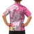 Aloha Maui Island Personalized Family Matching Off The Shoulder Long Sleeve Dress and Hawaiian Shirt Rose Dreamy Turtle