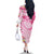 Aloha Maui Island Personalized Family Matching Off The Shoulder Long Sleeve Dress and Hawaiian Shirt Rose Dreamy Turtle