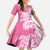 Aloha Maui Island Personalized Family Matching Short Sleeve Bodycon Dress and Hawaiian Shirt Rose Dreamy Turtle