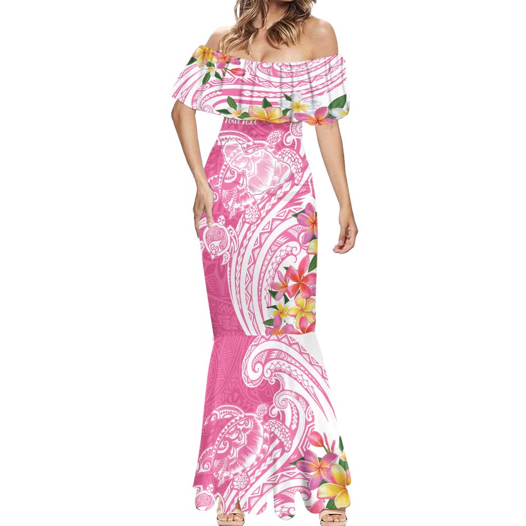 Aloha Maui Island Personalized Mermaid Dress Rose Dreamy Turtle