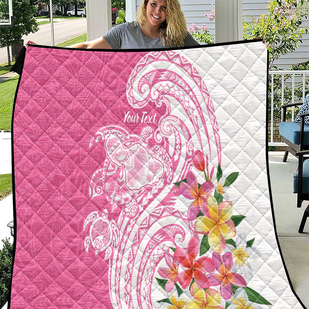 Aloha Maui Island Personalized Quilt Rose Dreamy Turtle LT7 Rose Pink - Polynesian Pride