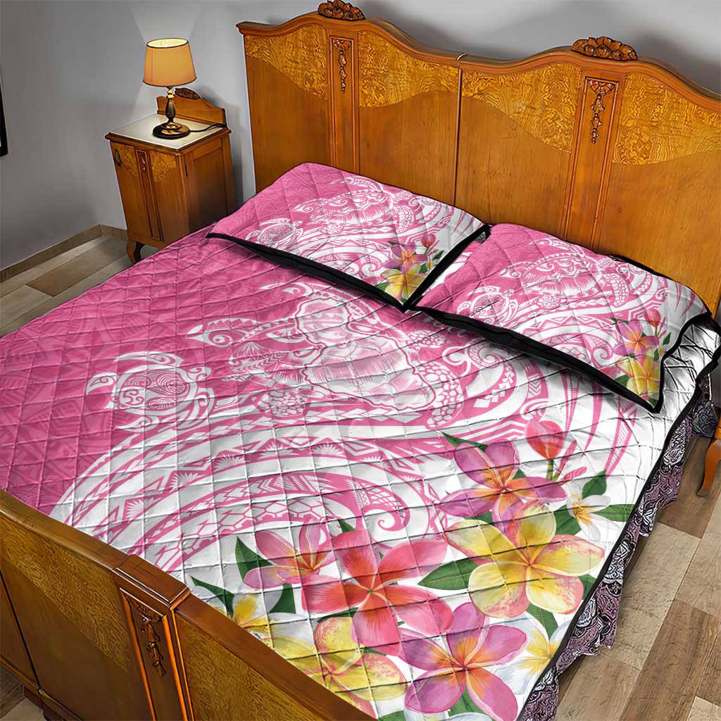 Aloha Maui Island Personalized Quilt Bed Set Rose Dreamy Turtle