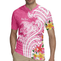 Aloha Maui Island Personalized Rugby Jersey Rose Dreamy Turtle