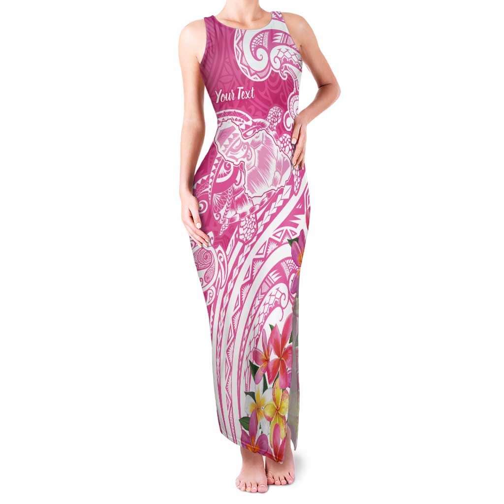 Aloha Maui Island Personalized Tank Maxi Dress Rose Dreamy Turtle LT7 Women Rose Pink - Polynesian Pride