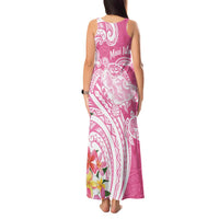 Aloha Maui Island Personalized Tank Maxi Dress Rose Dreamy Turtle LT7 - Polynesian Pride