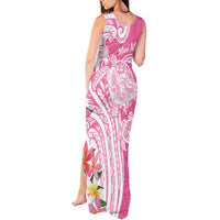 Aloha Maui Island Personalized Tank Maxi Dress Rose Dreamy Turtle LT7 - Polynesian Pride