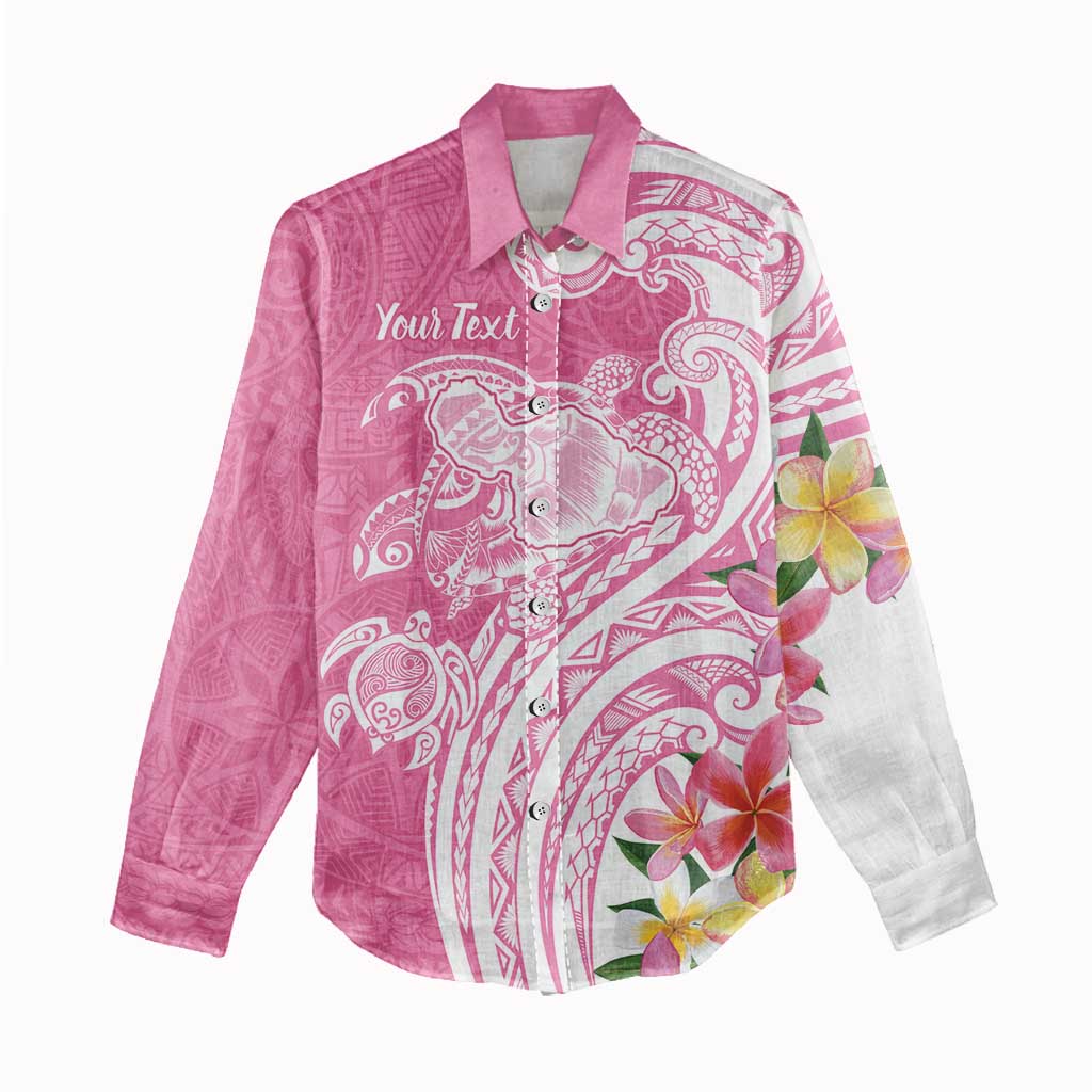 Aloha Maui Island Personalized Women Casual Shirt Rose Dreamy Turtle