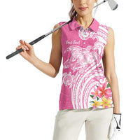 Aloha Maui Island Personalized Women Sleeveless Polo Shirt Rose Dreamy Turtle