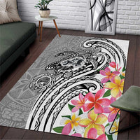 Aloha Kahoolawe Island Personalized Area Rug Ashen Dreamy Turtle