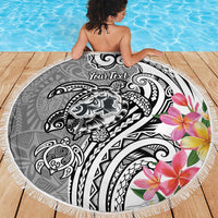 Aloha Kahoolawe Island Personalized Beach Blanket Ashen Dreamy Turtle