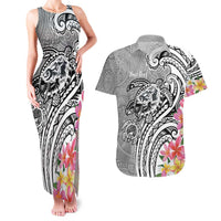 Aloha Kahoolawe Island Personalized Couples Matching Tank Maxi Dress and Hawaiian Shirt Ashen Dreamy Turtle