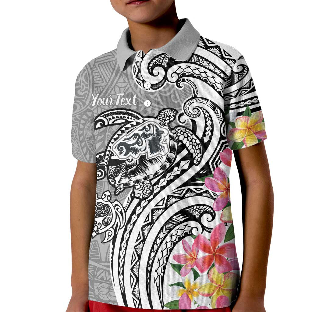 Aloha Kahoolawe Island Personalized Kid Polo Shirt Ashen Dreamy Turtle LT7 Kid Grey - Polynesian Pride